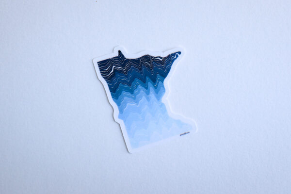 MN State - Ombre Blue Lines